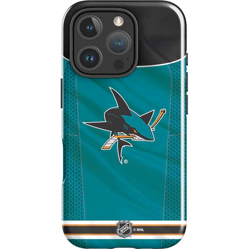 NHL San Jose Sharks Home Jersey iPhone 16 Pro Impact Case